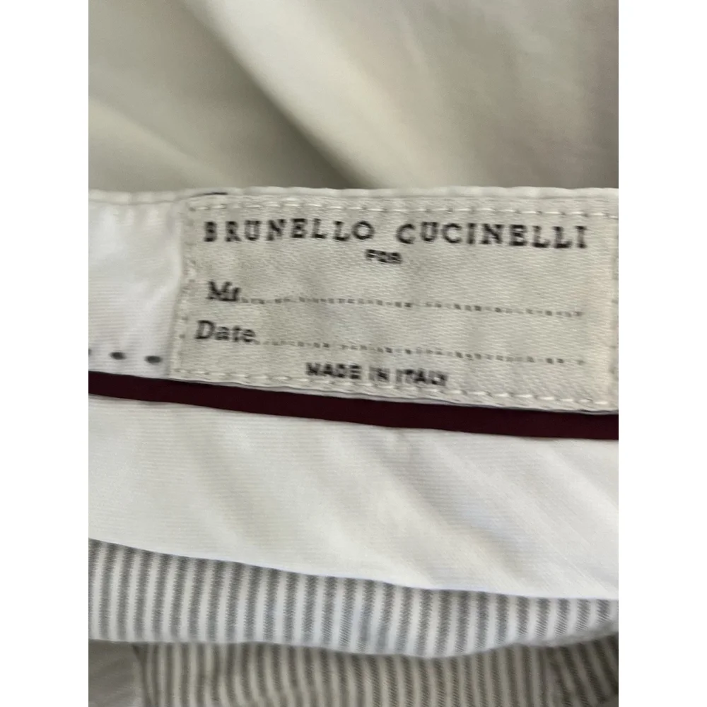 NWT BRUNELLO CUCINELLI White Cotton Trousers Men’s Size IT 58 US 40 Old Money